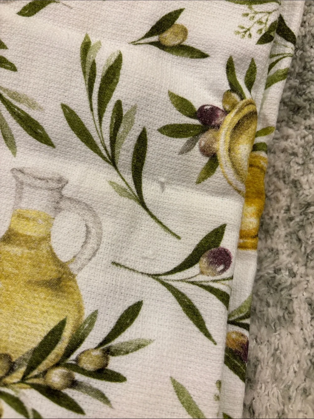 Mint & Ivy Tuscan Olives Olive Oil Botanical Kitchen Towels Set of 2 NWT Cotton